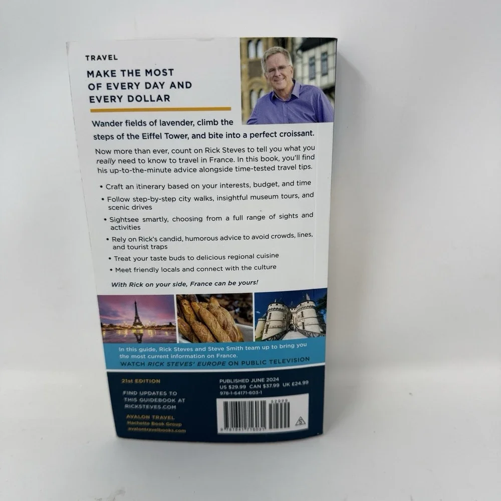 Rick Steves France‎ Travel Guide Book - Foldout Map 21st Edition 2024